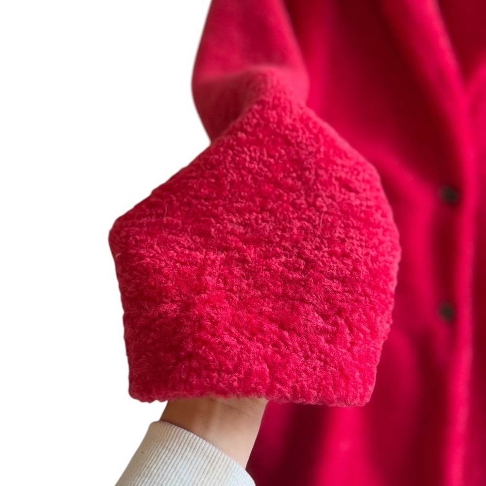 Who What Wear Pink Long Sleeve Teddy Jacket Size Large - Picture 6 of 8